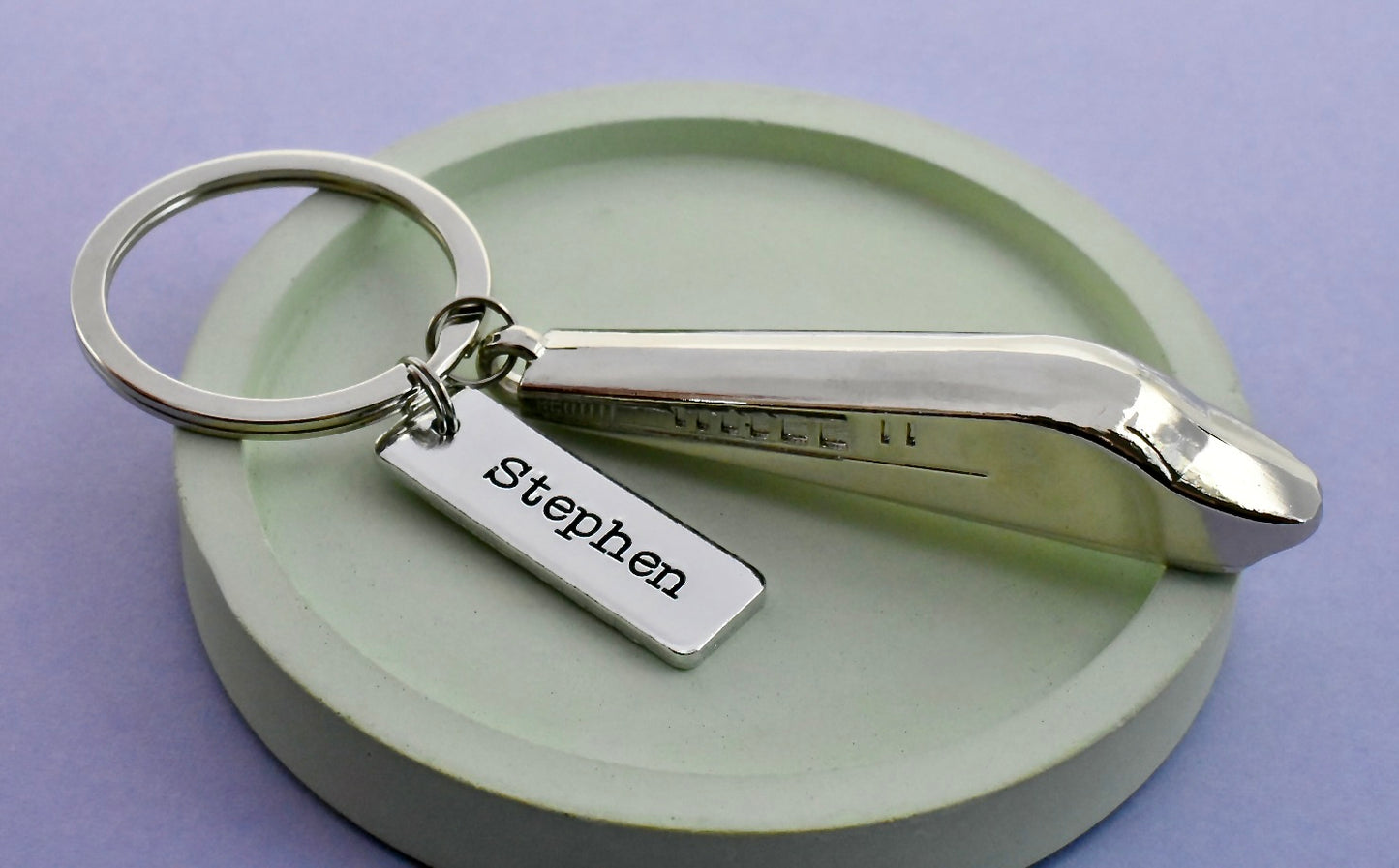 Personalised Train Keyring