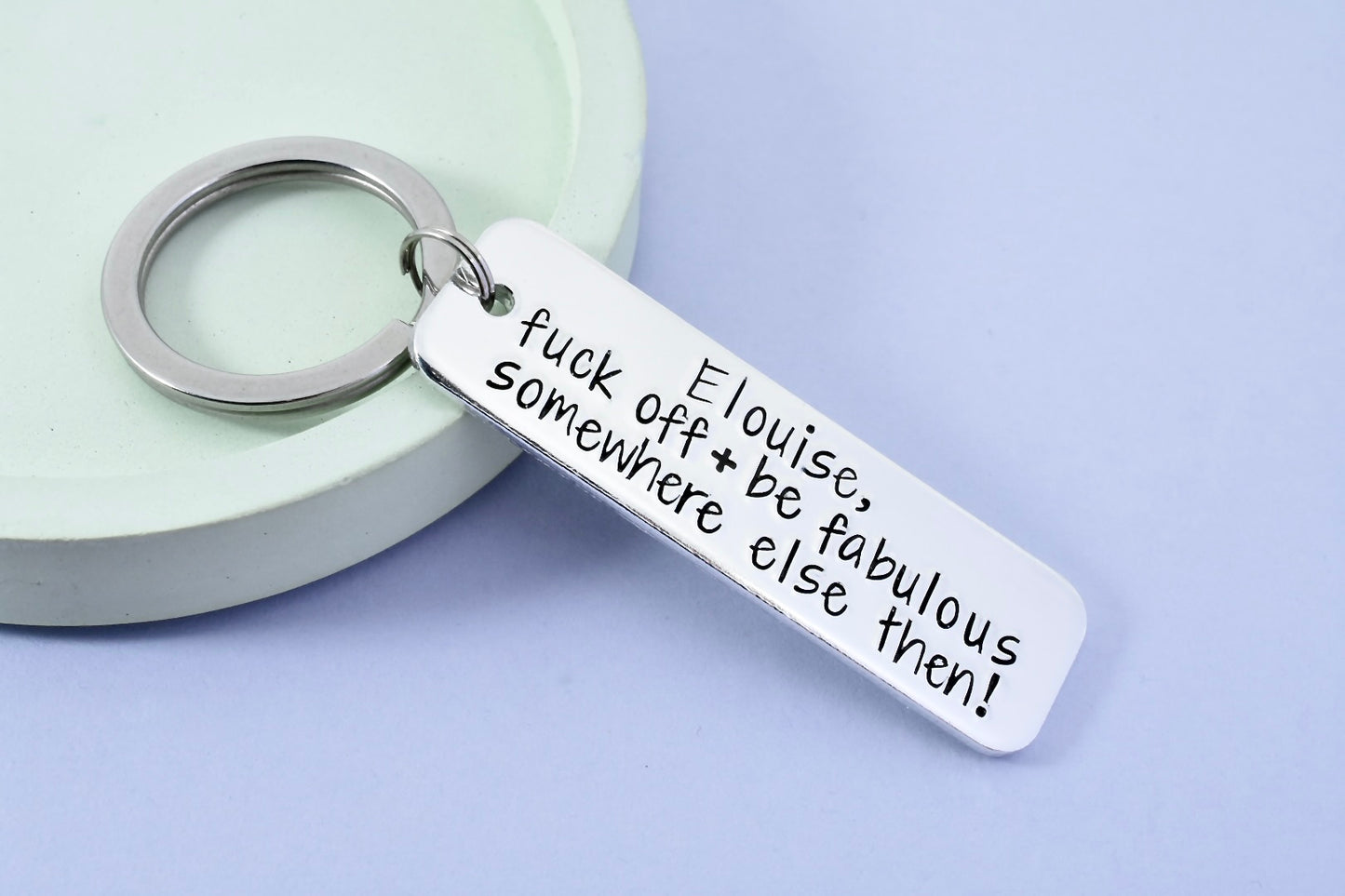 Personalised Leaving Gift • Fuck Off And Be Fabulous Somewhere Else Then • Gift For Colleague • Leaving Work Keychain • Goodbye Gift