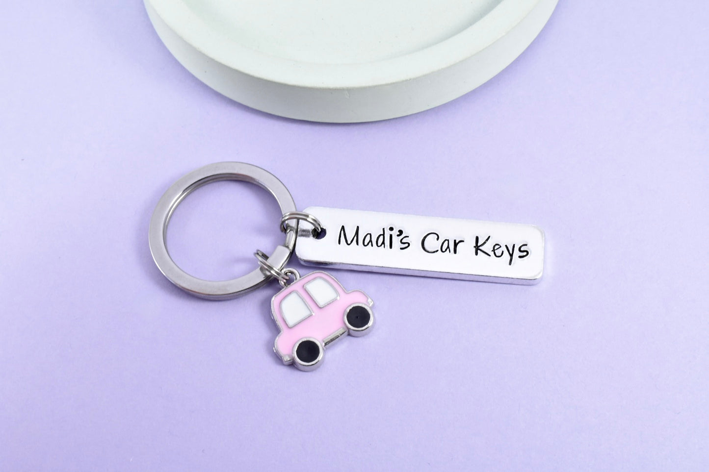 Personalised Car Keyring • Motorist Key Ring • 1st Car Keychain • Just Passed Driving Test Gift • Congrats • Driving Gift • New Driver