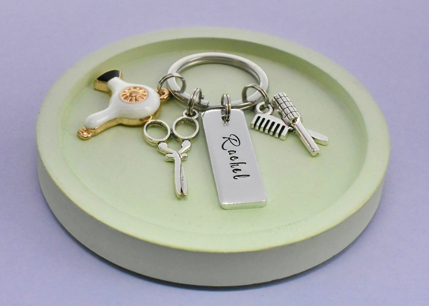 Personalised Hairdresser Keyring