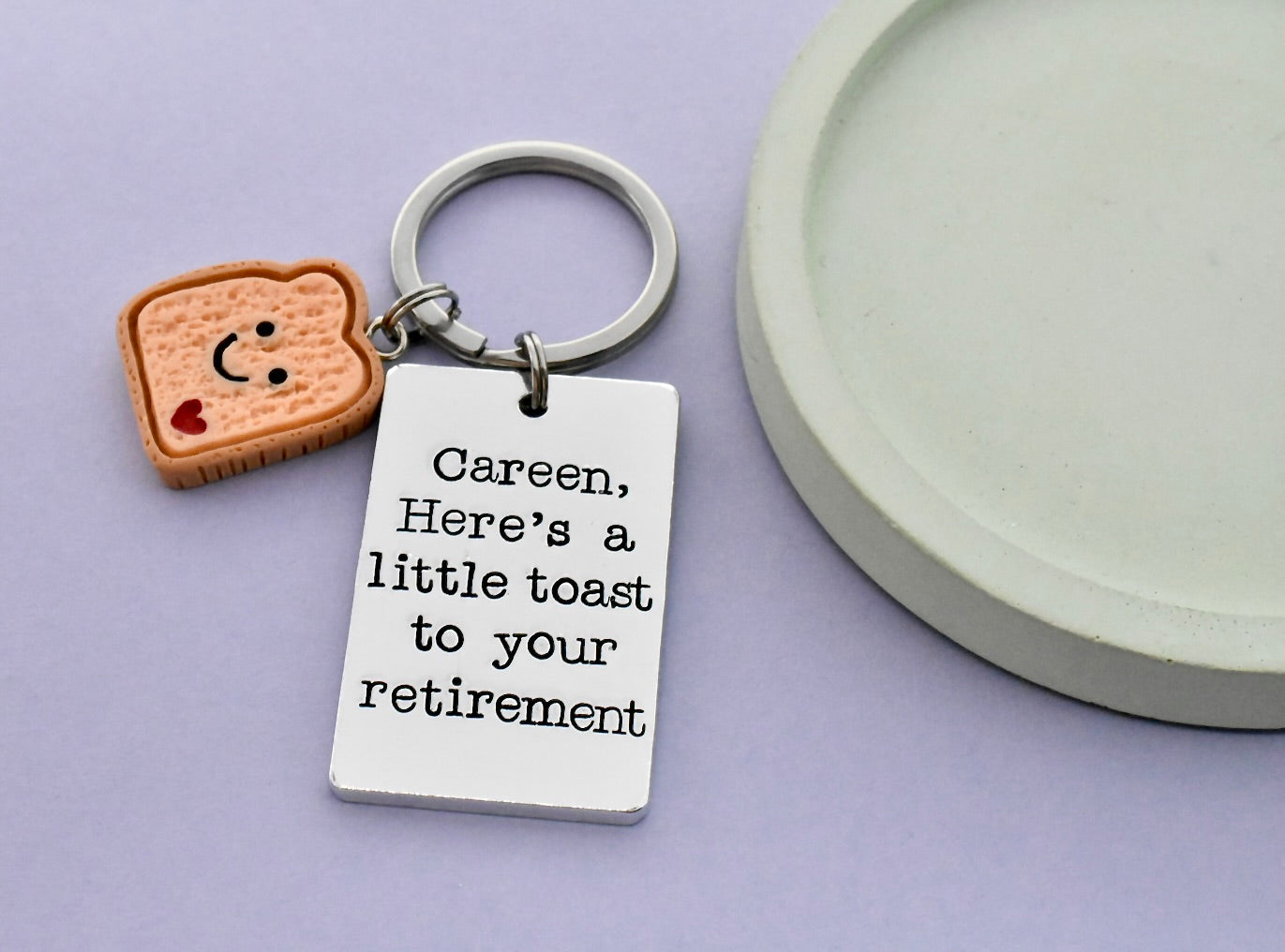 Personalised Here's A Little Toast Keyring