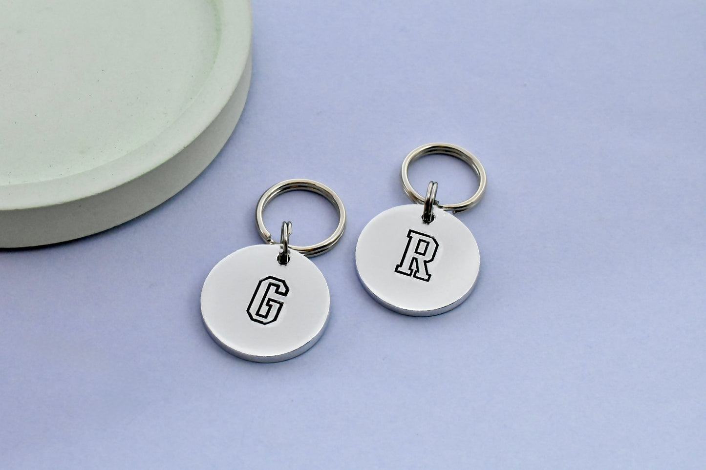 Personalised Initial Keyring • Hand Stamped Letter Keychain • Thoughtful Christmas Cracker Gift or Stocking Filler • Custom Mini Keepsake
