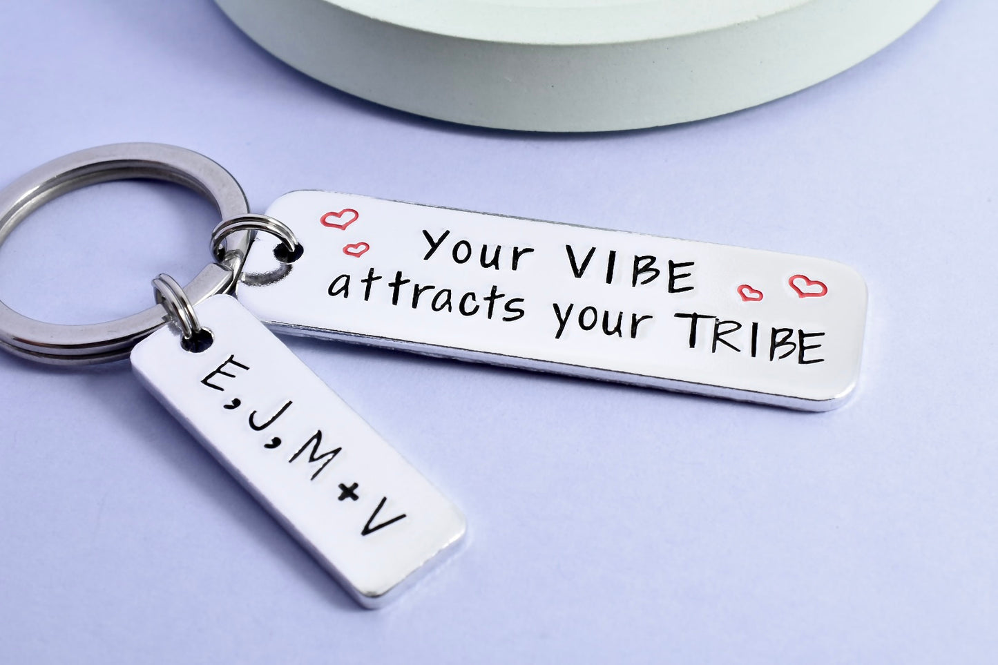 Personalised "Your VIBE attracts your TRIBE" Keyring • My Girls Key Chain • Friendship Group Gift Gift • Besties Gift • Mate Key Chain