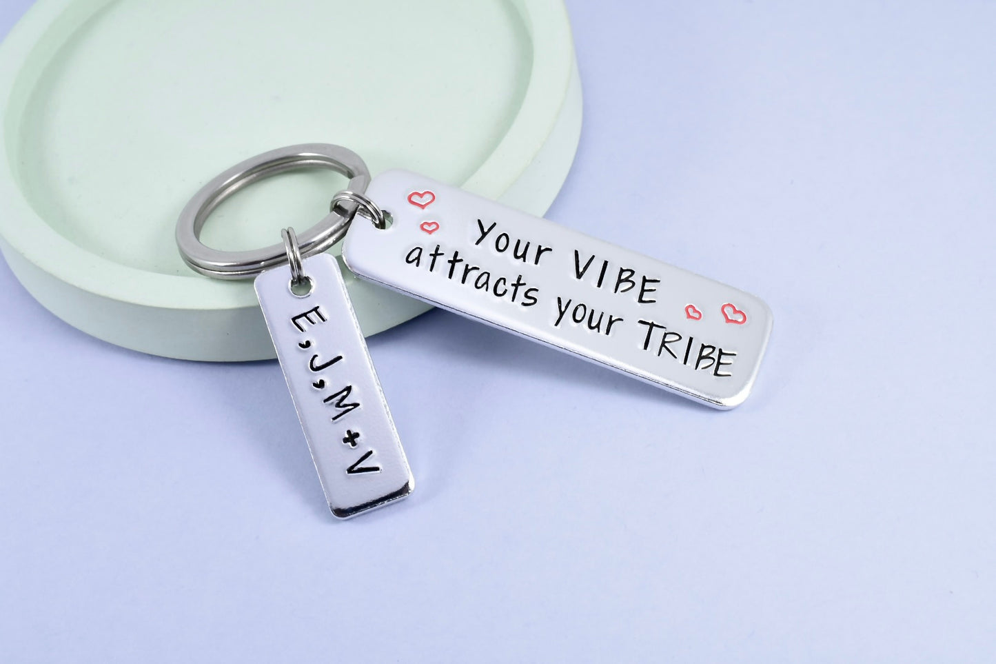 Personalised "Your VIBE attracts your TRIBE" Keyring • My Girls Key Chain • Friendship Group Gift Gift • Besties Gift • Mate Key Chain