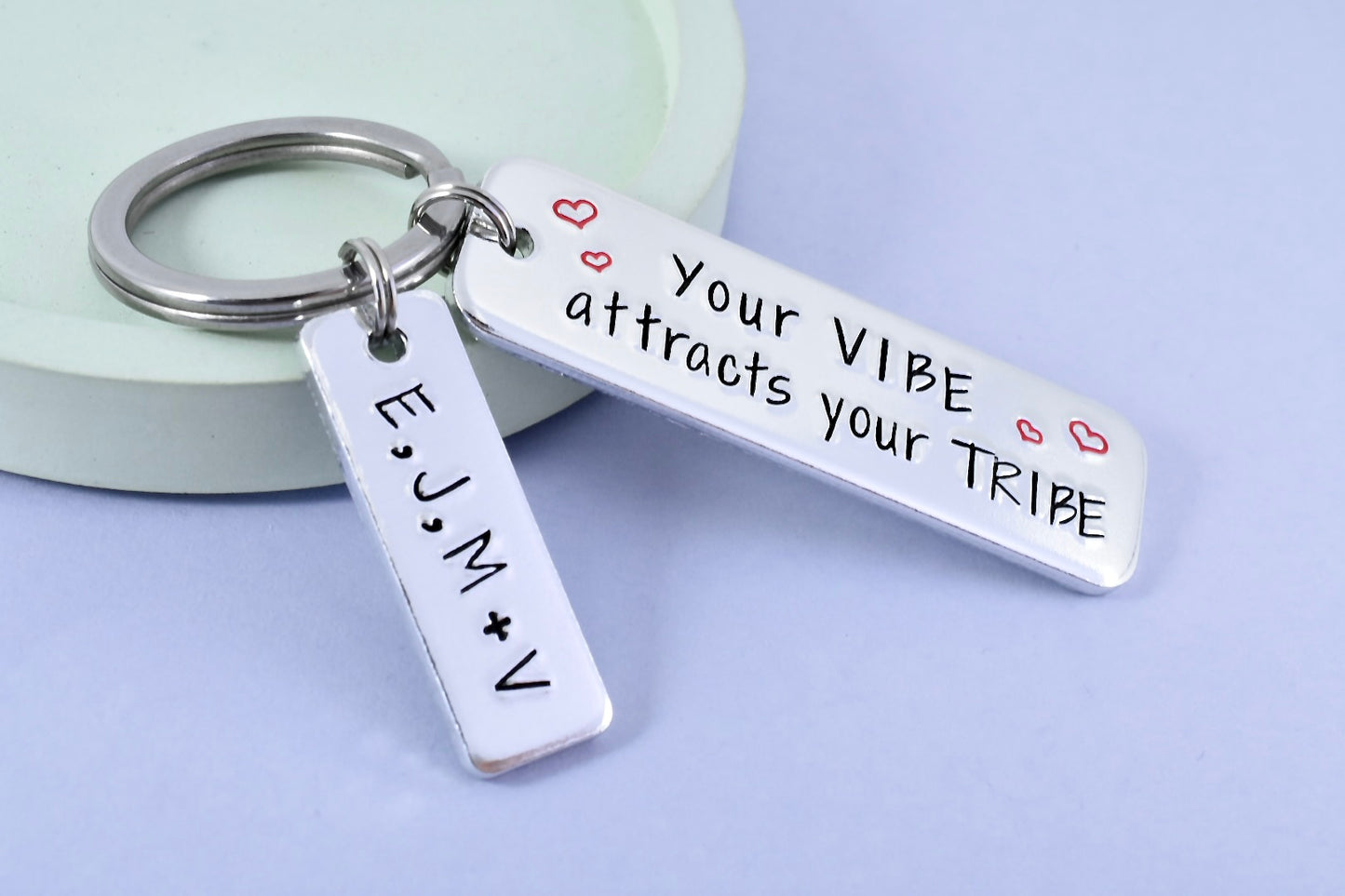 Personalised "Your VIBE attracts your TRIBE" Keyring • My Girls Key Chain • Friendship Group Gift Gift • Besties Gift • Mate Key Chain