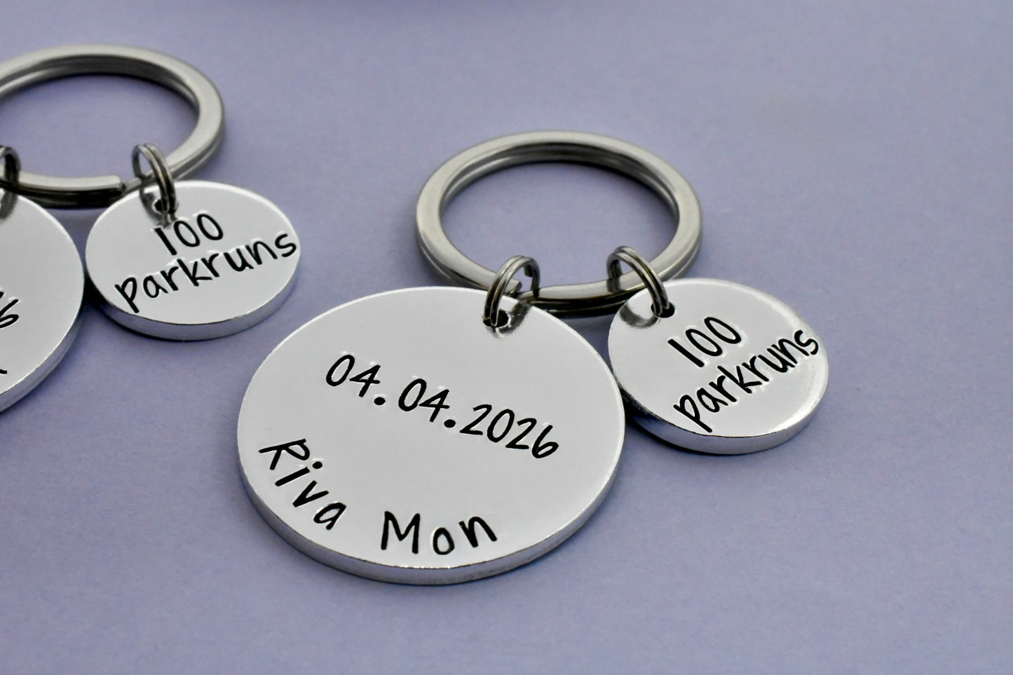 Personalised Running Milestone Keyring