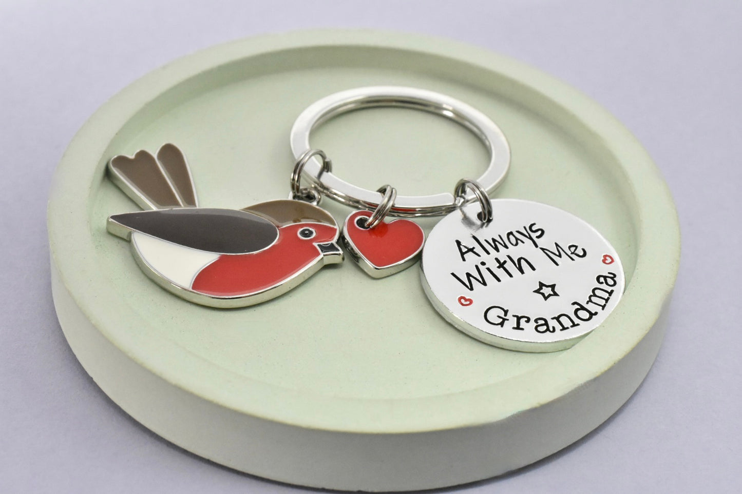 Personalised Robin Memorial Keyring | Always With Me or Always With You