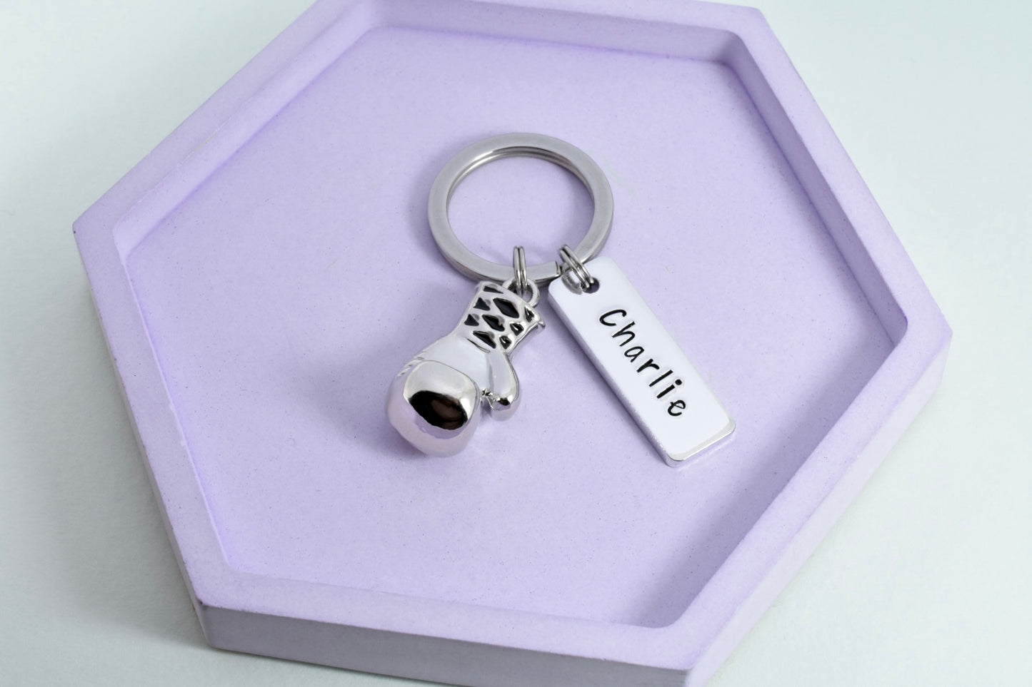 Personalised Boxing Keyring • Boxer Key Ring • Boxing Fitness Keychain • Fighter Gift • Boxing Glove • Heavyweight • Featherweight Boxer