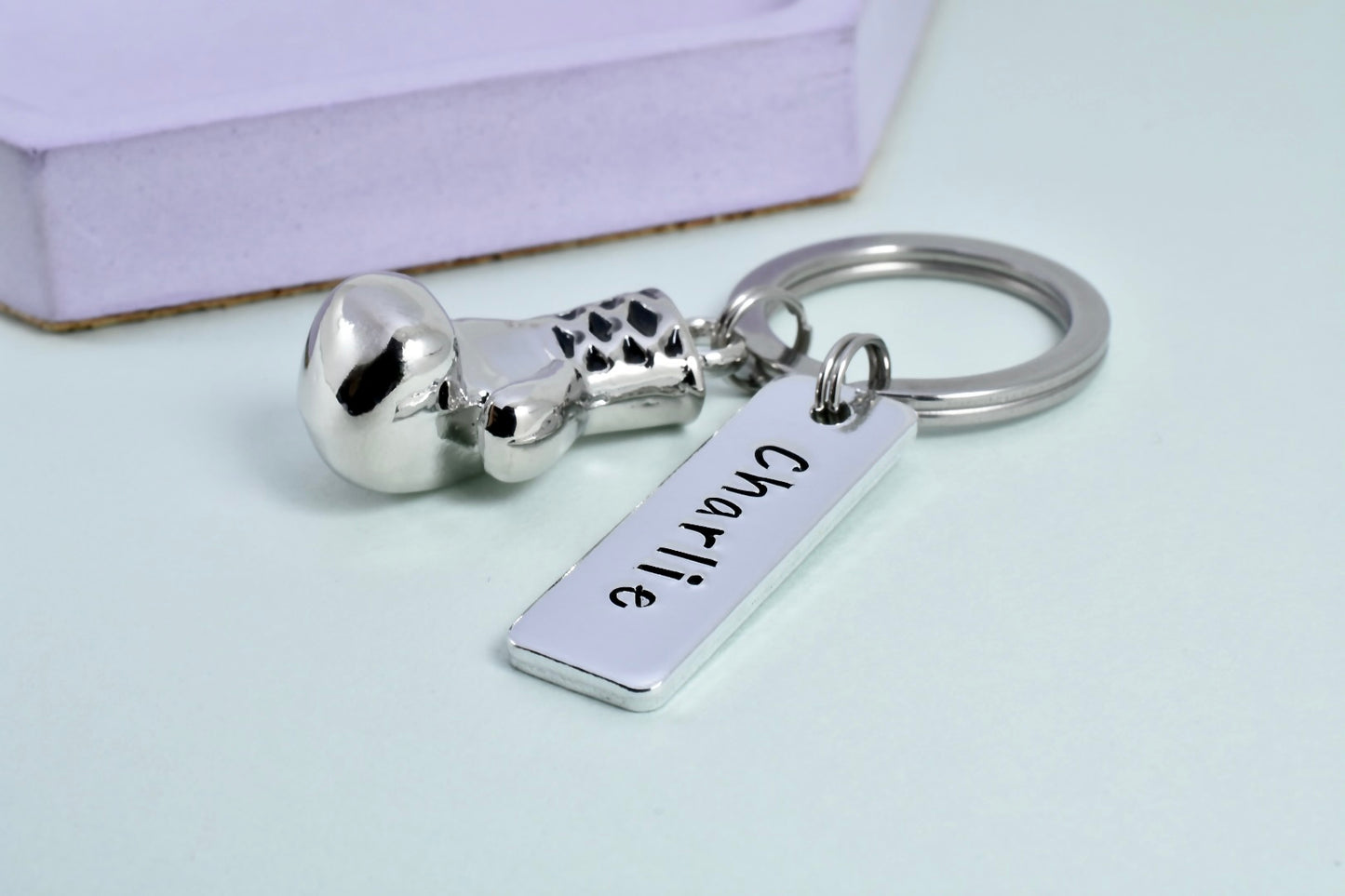 Personalised Boxing Keyring • Boxer Key Ring • Boxing Fitness Keychain • Fighter Gift • Boxing Glove • Heavyweight • Featherweight Boxer
