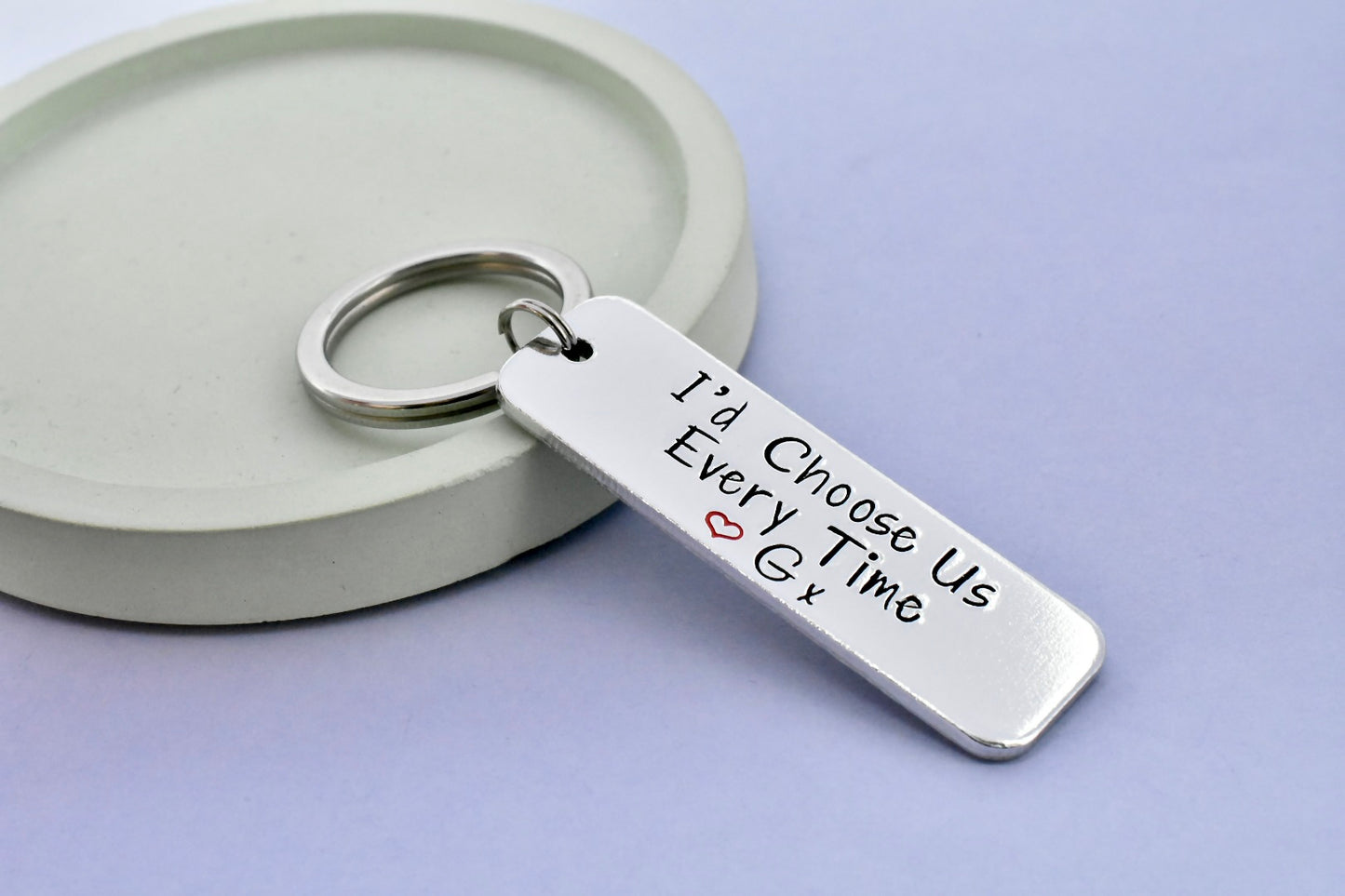 I'd Choose Us Every Time Personalised Keyring • Gift For Boyfriend • Gift For Girlfriend • Anniversary Present • Say I Love You Keychain