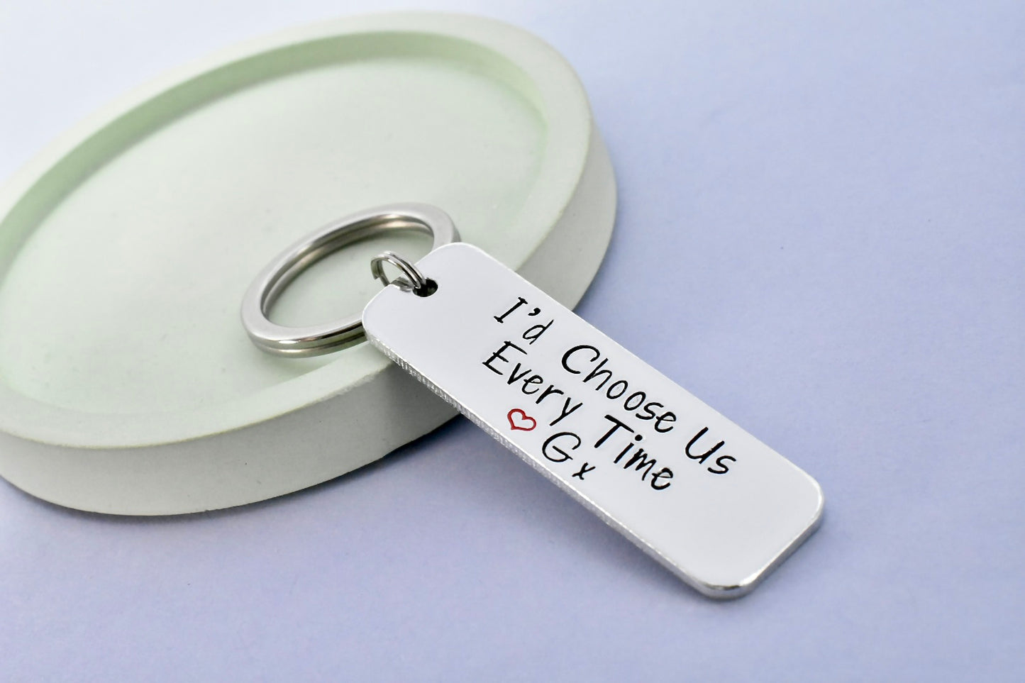 I'd Choose Us Every Time Personalised Keyring • Gift For Boyfriend • Gift For Girlfriend • Anniversary Present • Say I Love You Keychain