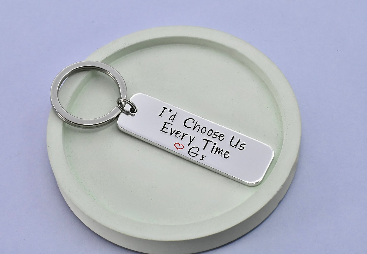 I'd Choose Us Every Time Personalised Keyring • Gift For Boyfriend • Gift For Girlfriend • Anniversary Present • Say I Love You Keychain
