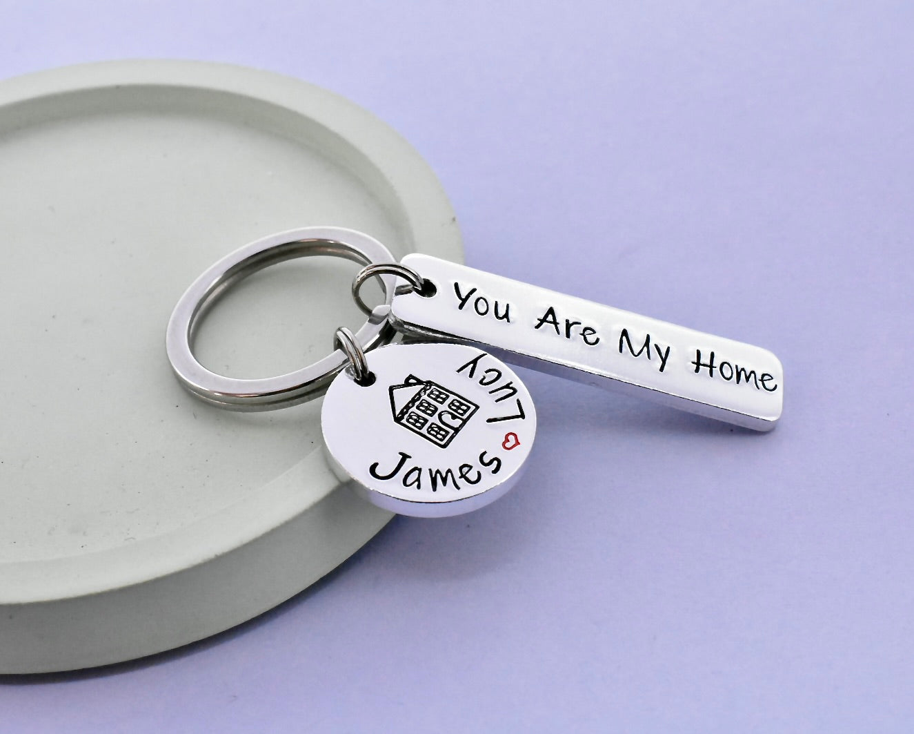 You Are My Home Personalised Keyring • Gift For Partner • New Home • House Keys Gift • Housewarming Present