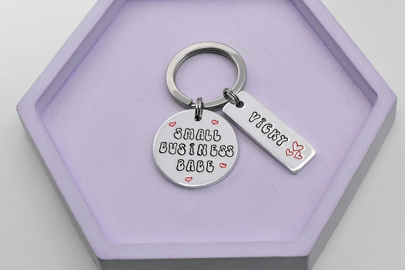Small Business Babe Keyring • Personalised Small Biz Owner Gift • Gift For Someone Starting A Business • Friend's New Business