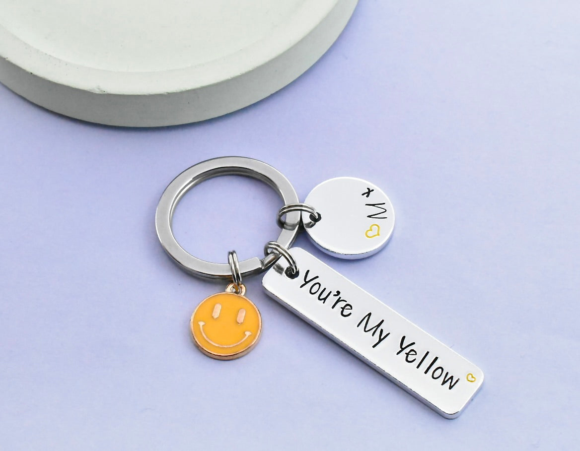 You Are My Yellow Personalised Keyring • Gift For Best Friend • Favourite Person • Someone You Love • Boyfriend/Girlfriend Gift • Safe Person
