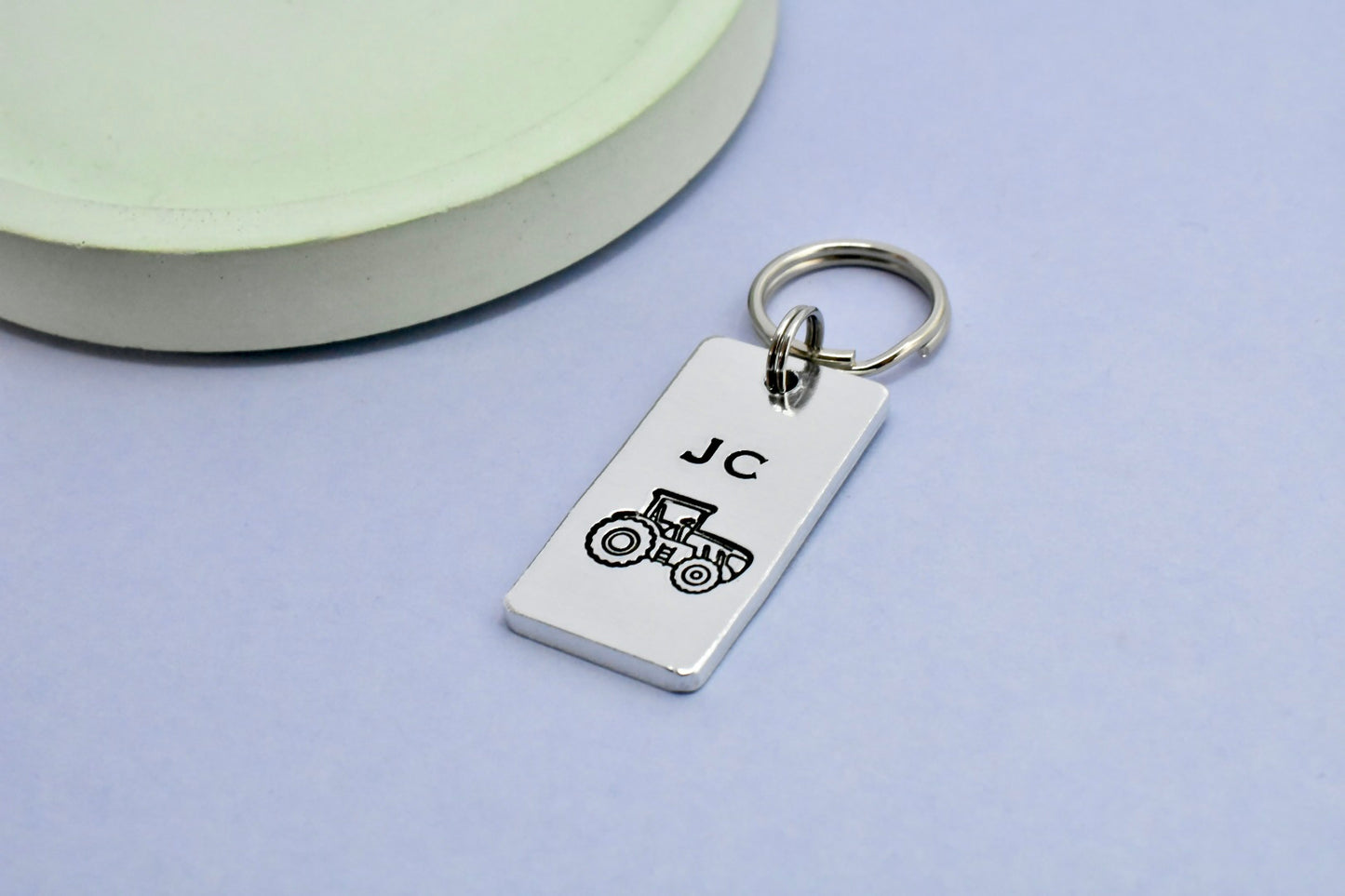 Personalised Tractor Keyring • Farming Key Ring • Customised With Tractor Driver Initials • Tractor Fan • Farmer Gift • Tractor Keys