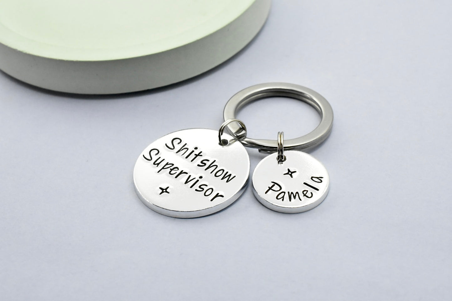Shitshow Supervisor Personalised Keyring • Coworker Gift • Gift For Boss • Work Colleague Funny Present