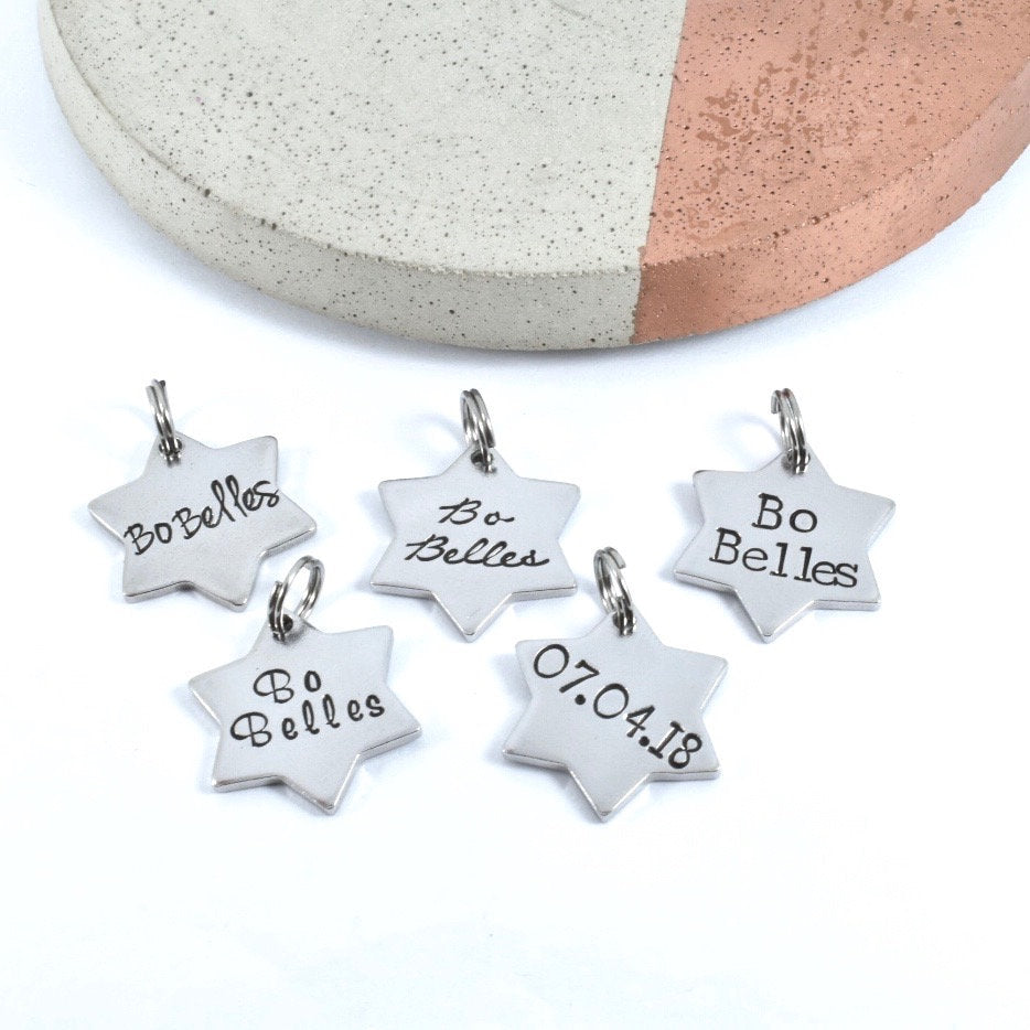 Additional Stainless Steel Star Charm To Add On To Bo Belles Key Chain