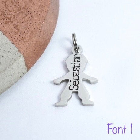 Additional Stainless Steel Little People Charm To Add On To Bo Belles Key Chain