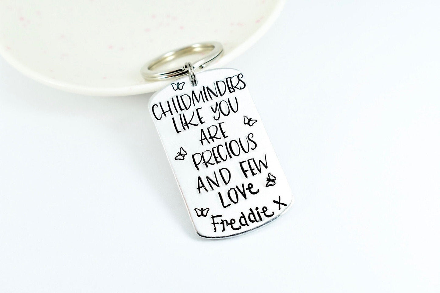Childminder's Leaving Gift • Like You Are Precious And Few • Carers Keyring • Personalised With Child's Name • Gift From Child • Any Name