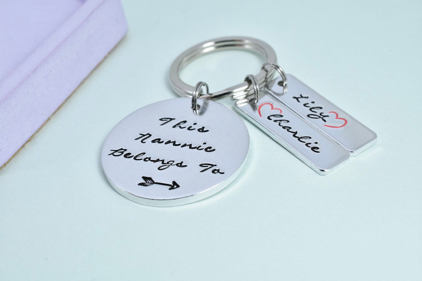 Personalised This Mummy Belongs To Key Ring • Nana Keyring With Children's Names • Gift For Grandma/Nanny/Nana/Auntie/Godmother • Any Name