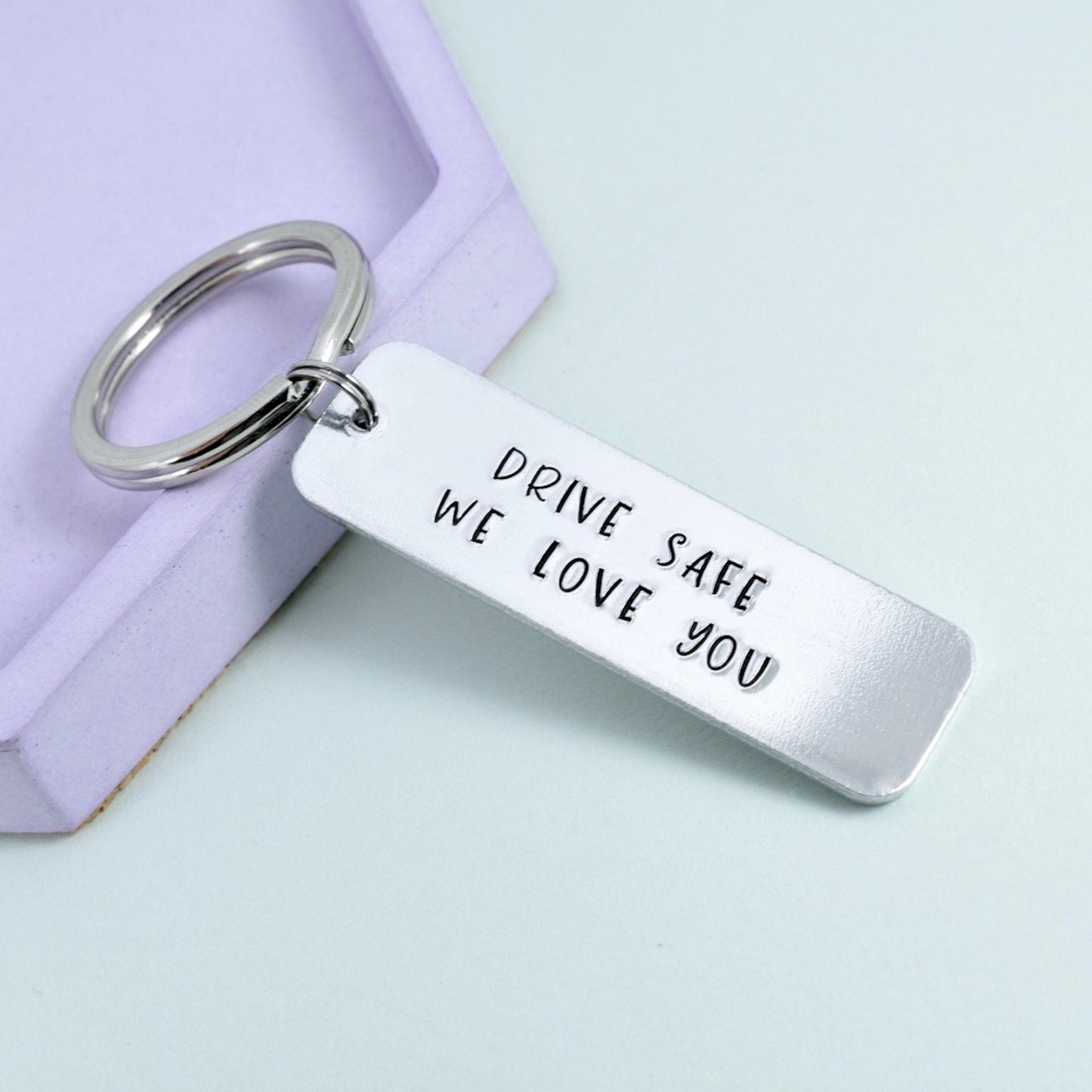 Gift For New Driver • Personalised Keyring With 'Drive Safe, We Love You' Plus Drivers Name • Just Passed Test • Learner Driver Key Ring