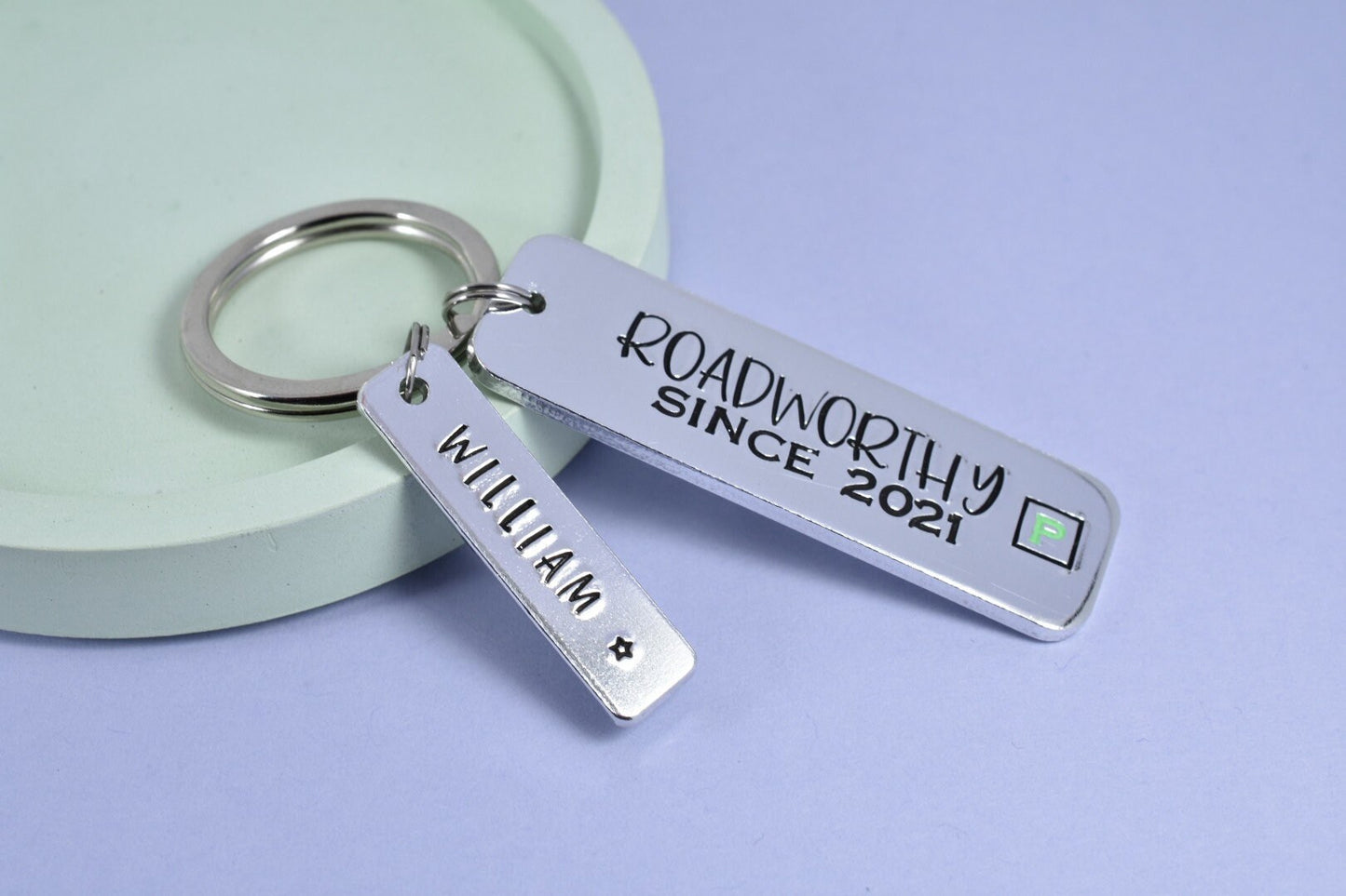 Personalised Keyring For New Driver • Roadworthy Since... • Just Passed Gift • Passed Driving Test Gift • New Car • UK