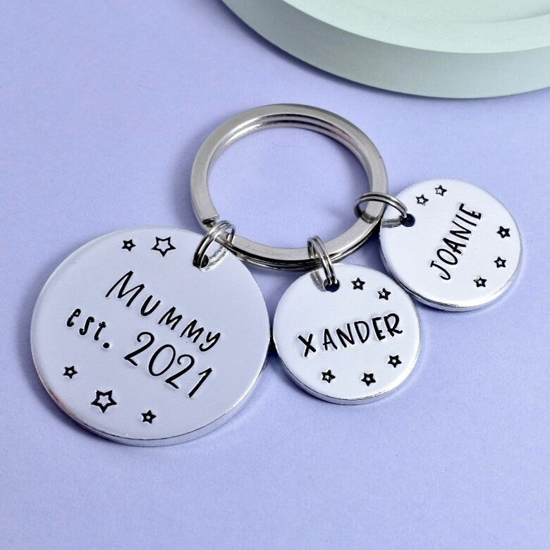 Mummy Gift • Personalised With 'Mummy Est.' Plus Year • With Children's Names • For New Mum • First Time Parent • Daddy • Nanny etc