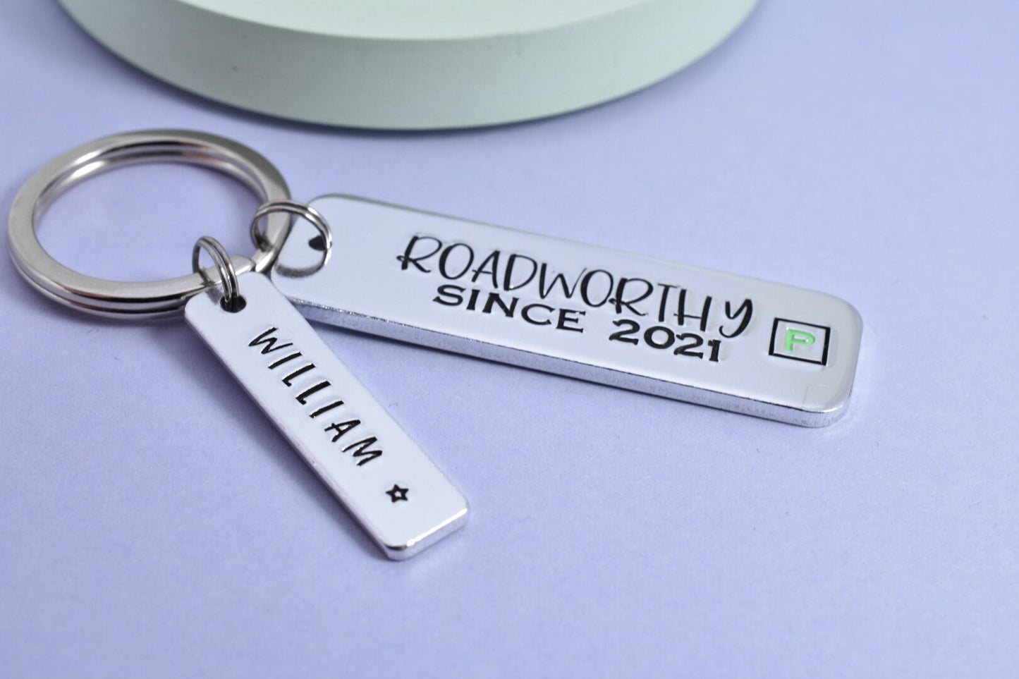 Personalised Keyring For New Driver • Roadworthy Since... • Just Passed Gift • Passed Driving Test Gift • New Car • UK