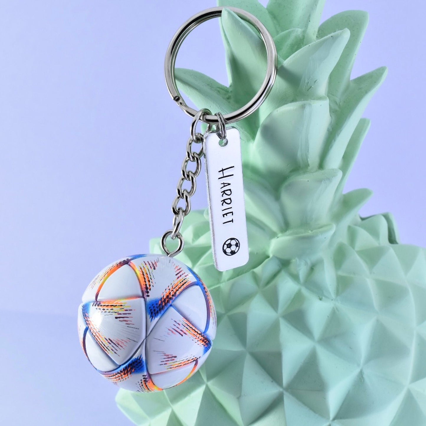 Gift For Footballer • Personalised Football Keyring • Girl/Boy Football Gift • 'Born To...' Key Ring • Footy • Football Bag Charm • Striker