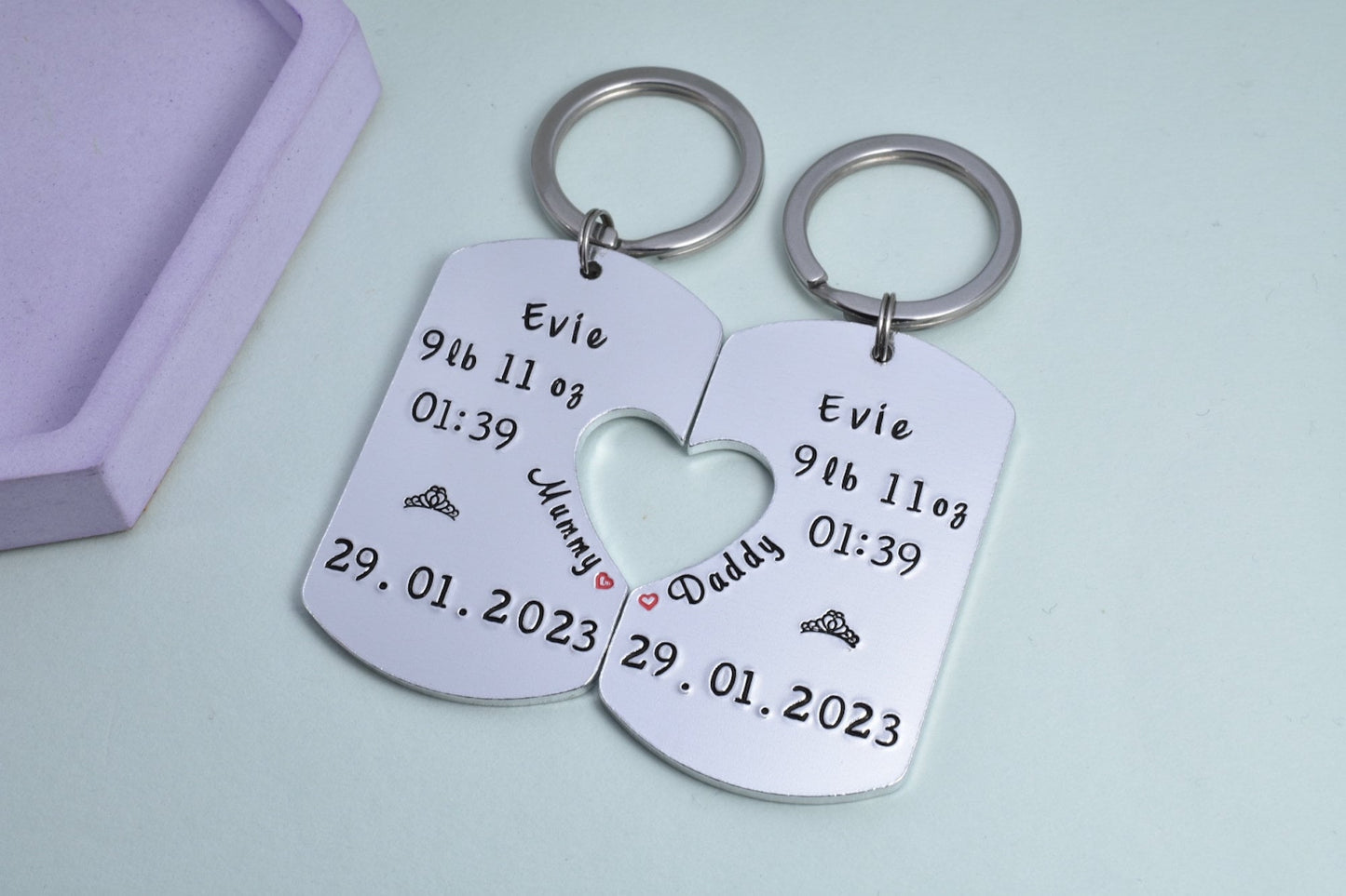 Personalised New Baby Gift With Birth Details • Keepsake Gift For New Parents • Gift For New Mummy, Daddy, Grandparent, Aunties and Uncles