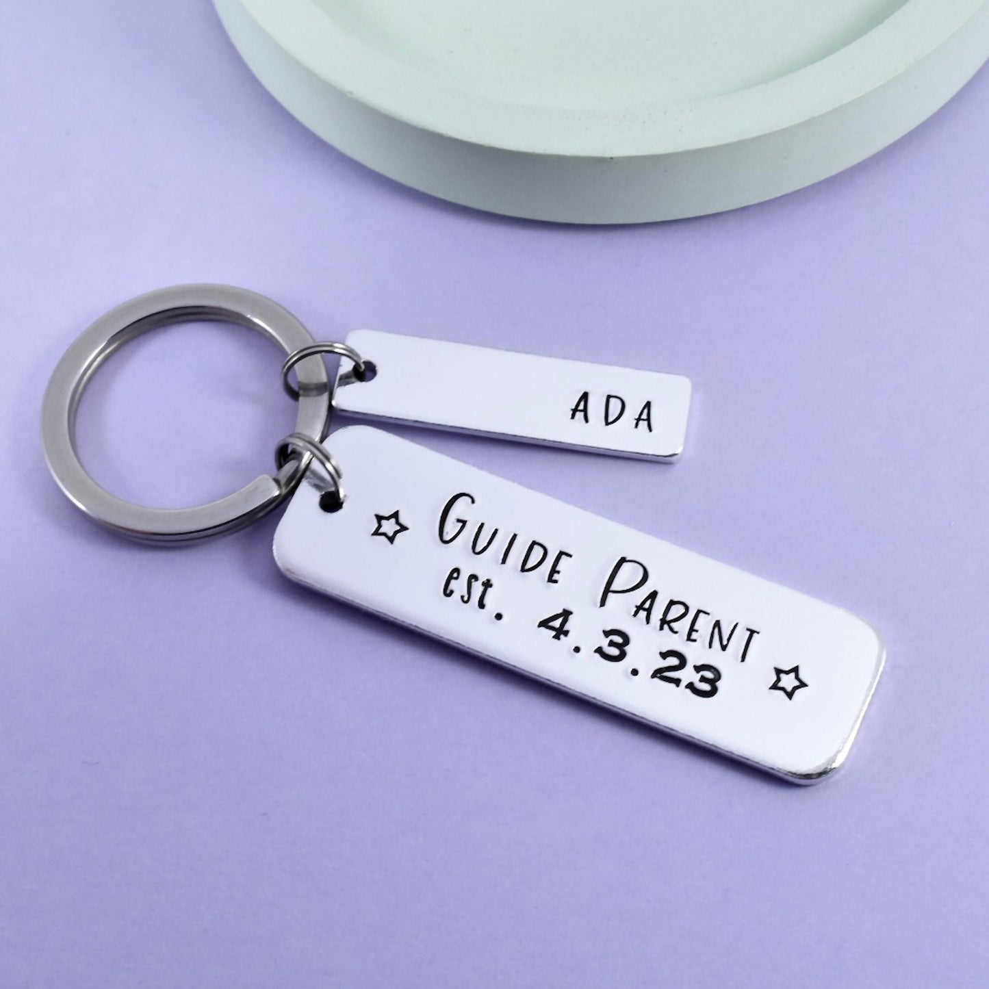 Personalised Daddy Keyring • 'Dad Est.' And Year • With Children's Names • New Parent Key Ring • For First Time Father • Mummy or Nanny Est.