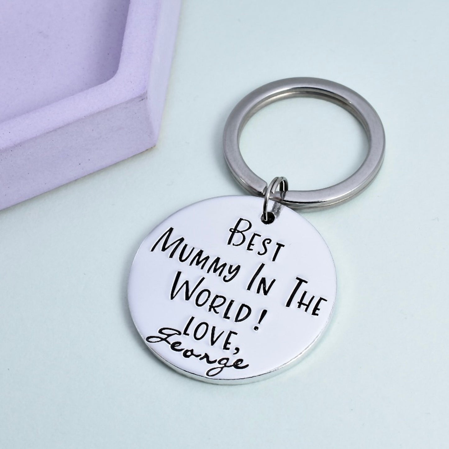 Best Daddy In The World Keyring • Personalised Mummy Key Ring • Father's Day Gift Idea • Gift For Dad •  Gift For Mum • Gift For Auntie etc