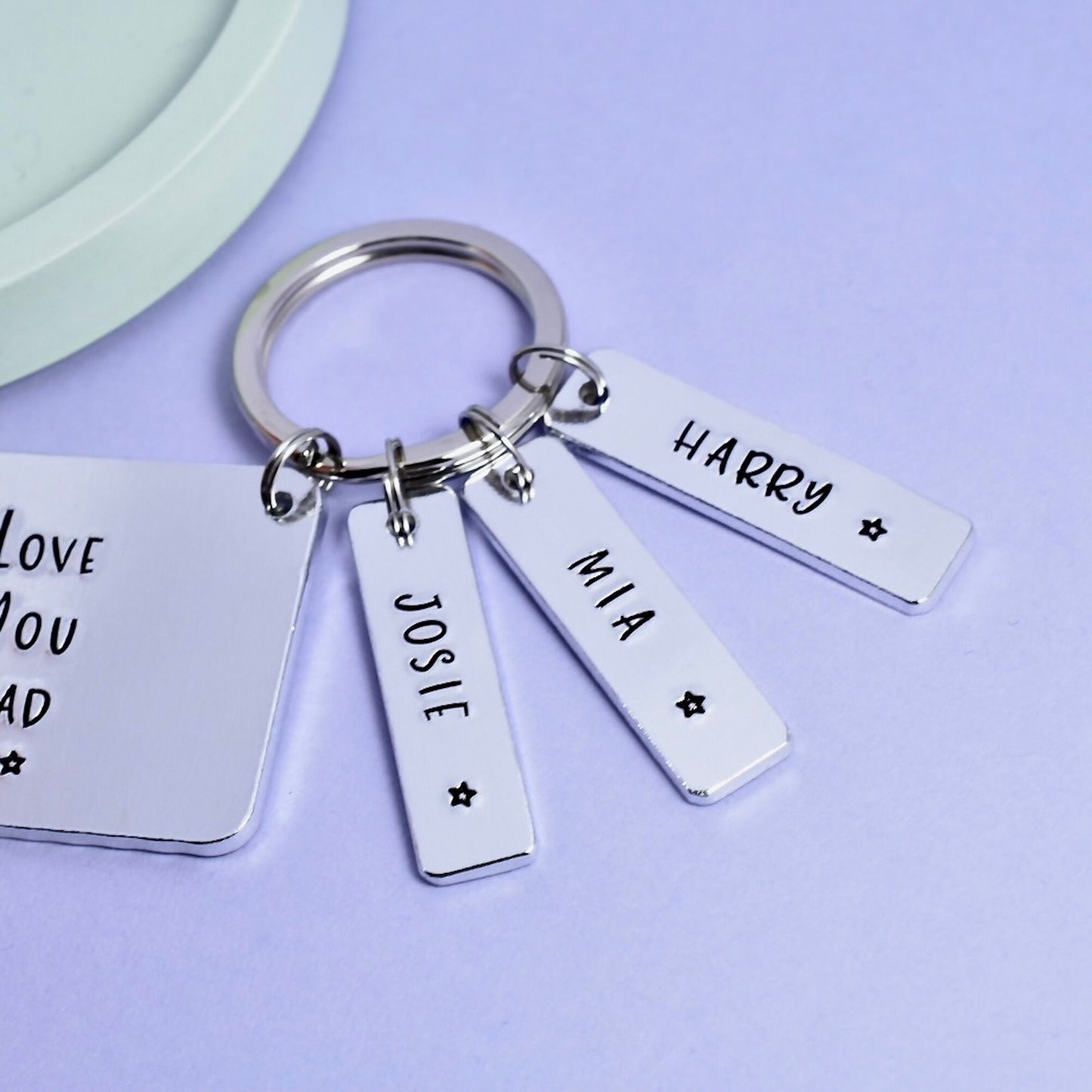 Additional Aluminium Rectangle Charm To Add On To Bo Belles Key Chain