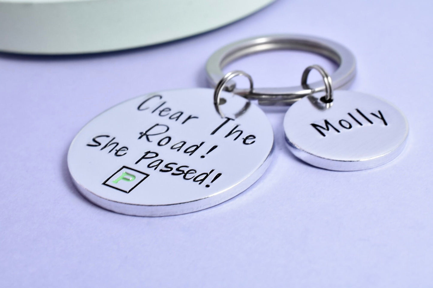 Personalised Keyring For New Driver • Clear The Road! He/She Passed! • Just Passed Gift • Passed Driving Test Gift • New Car • UK