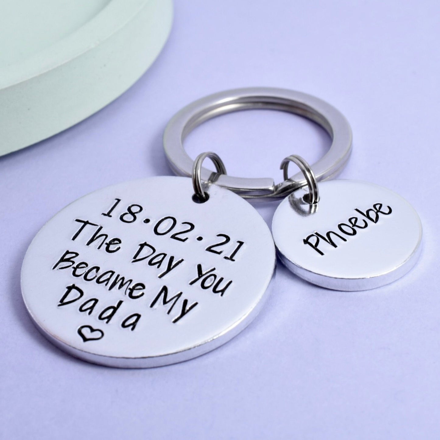 The Day You Became My Daddy Keyring • Personalised With Child's Name • New Parent Gift • The Day You Became My Mummy • Father's Day Gift