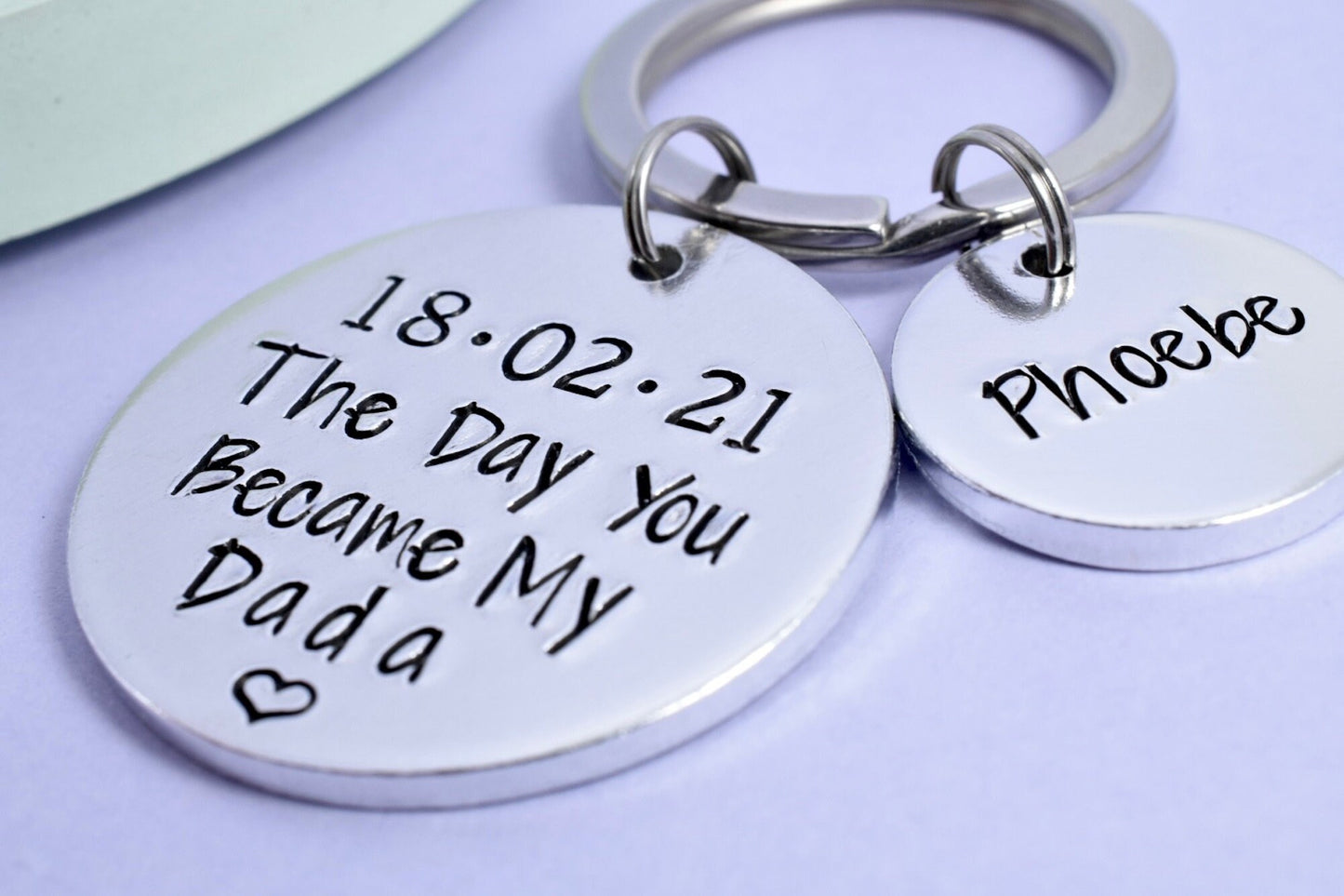 The Day You Became My Daddy Keyring • Personalised With Child's Name • New Parent Gift • The Day You Became My Mummy • Father's Day Gift