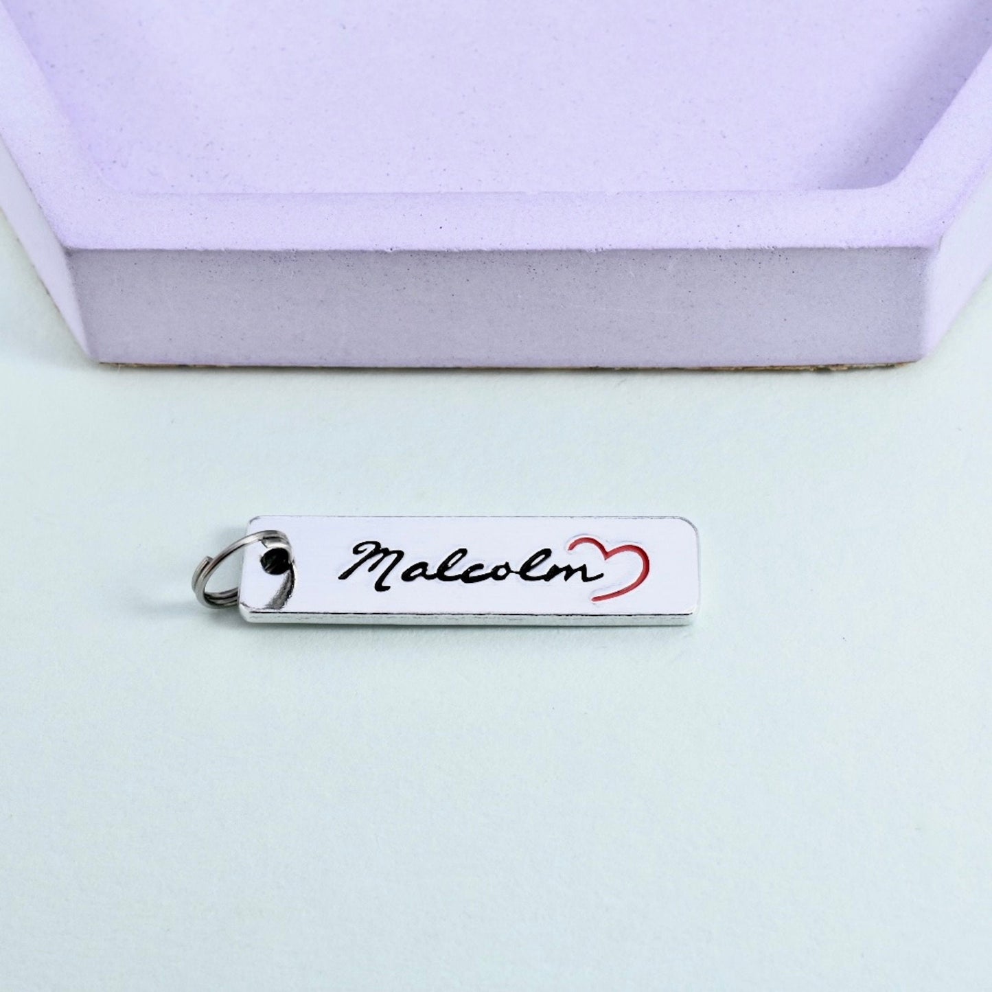 Additional Aluminium Rectangle Charm To Add On To Bo Belles Key Chain