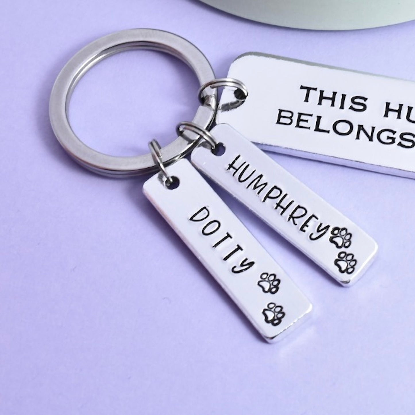 Additional Aluminium Rectangle Charm To Add On To Bo Belles Key Chain