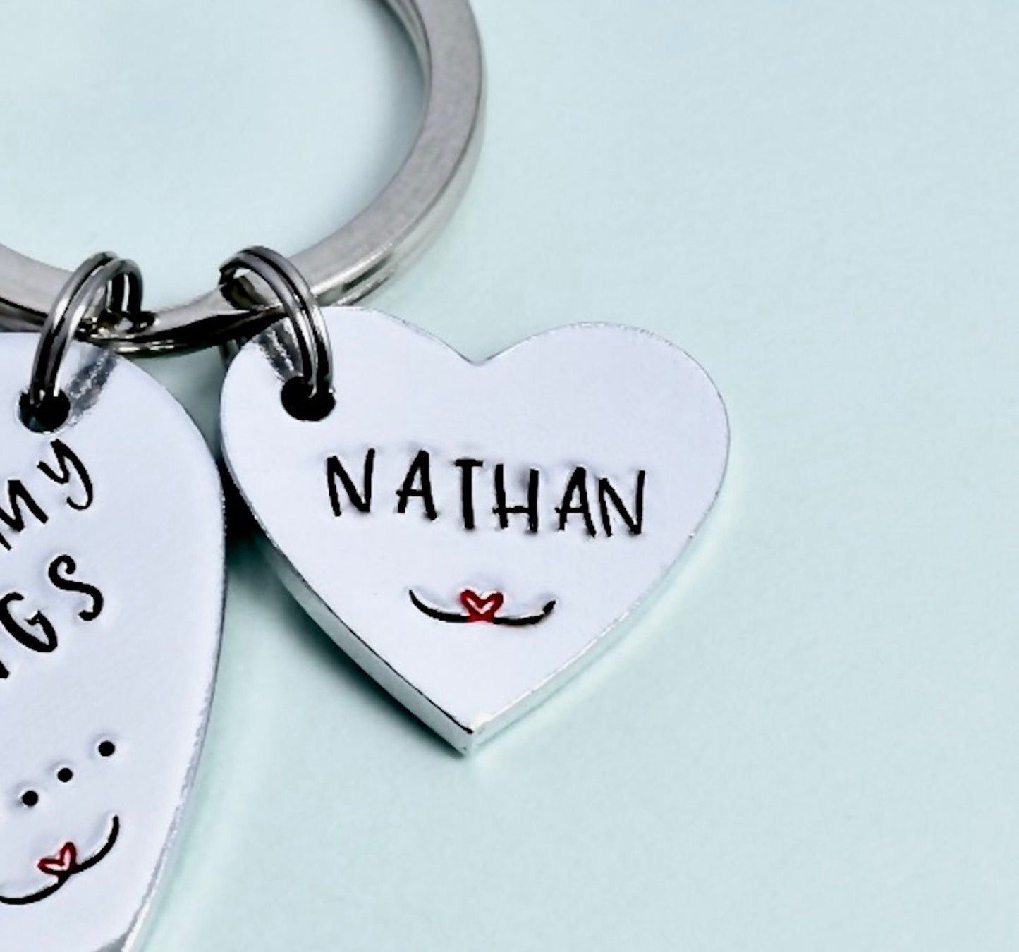 Additional Aluminium Heart Charm To Add On To Bo Belles Key Chain