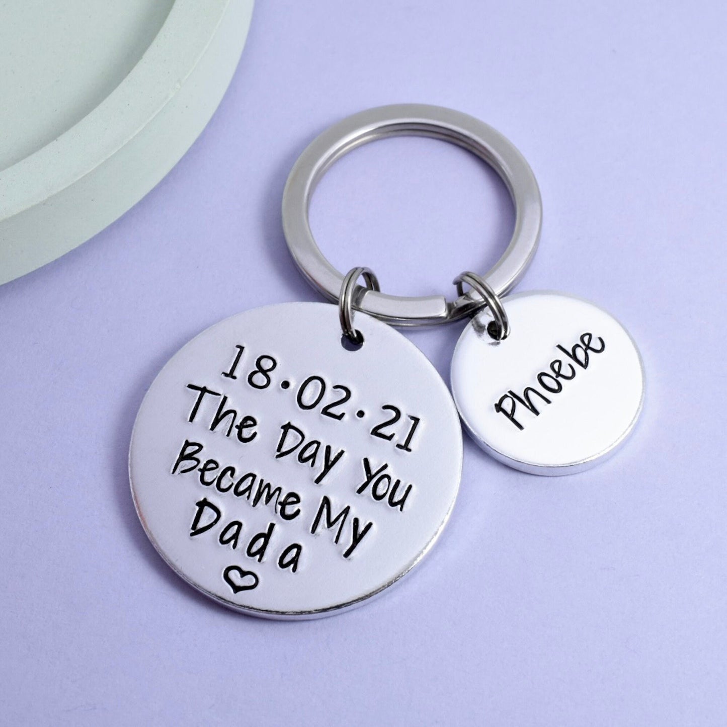 The Day You Became My Daddy Keyring • Personalised With Child's Name • New Parent Gift • The Day You Became My Mummy • Father's Day Gift