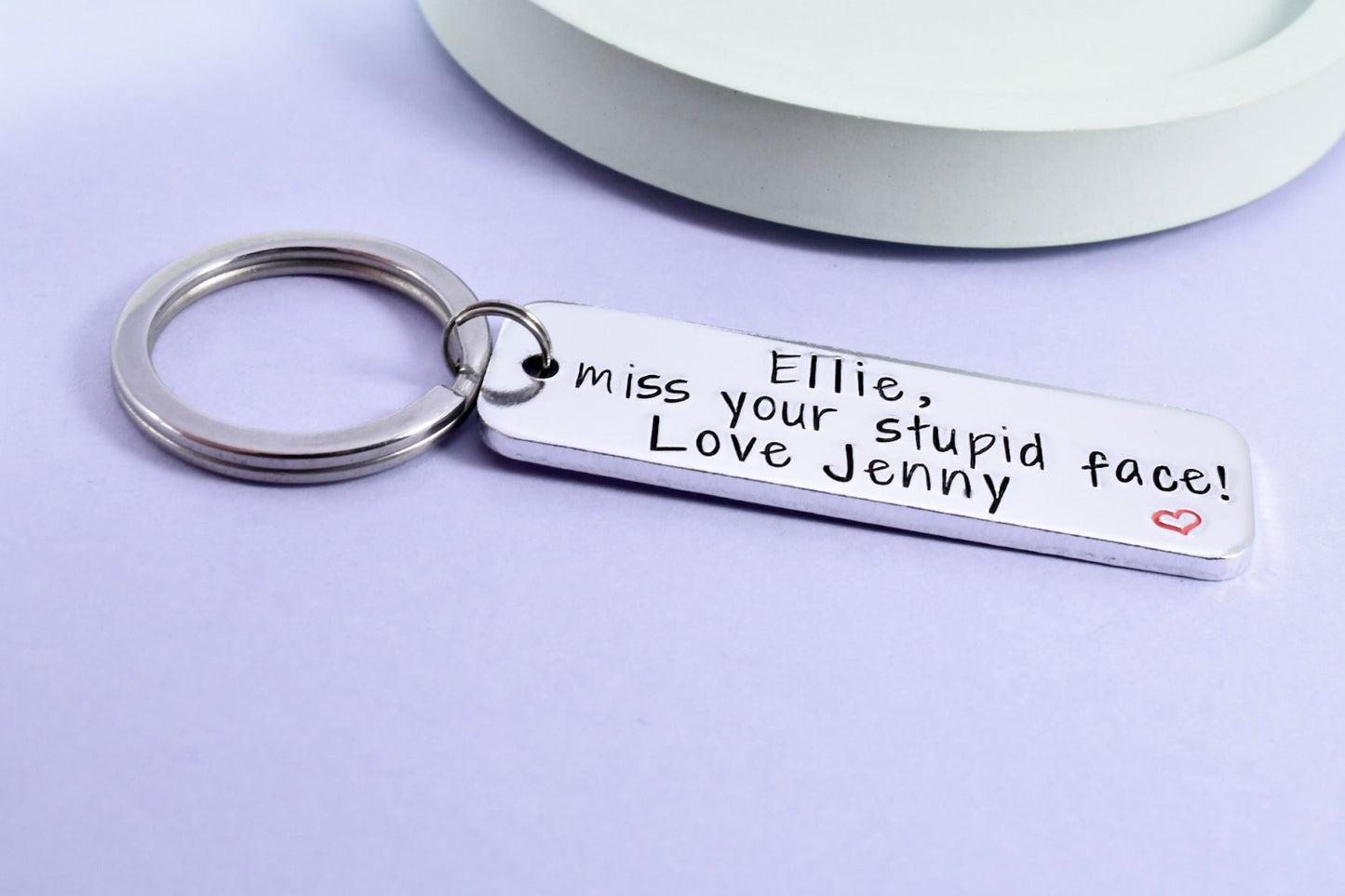 Miss Your Stupid Face Keyring •  Personalised Long Distance Friendship/Relationship Key Chain • Going Away/Been Away Gift • Moving Away