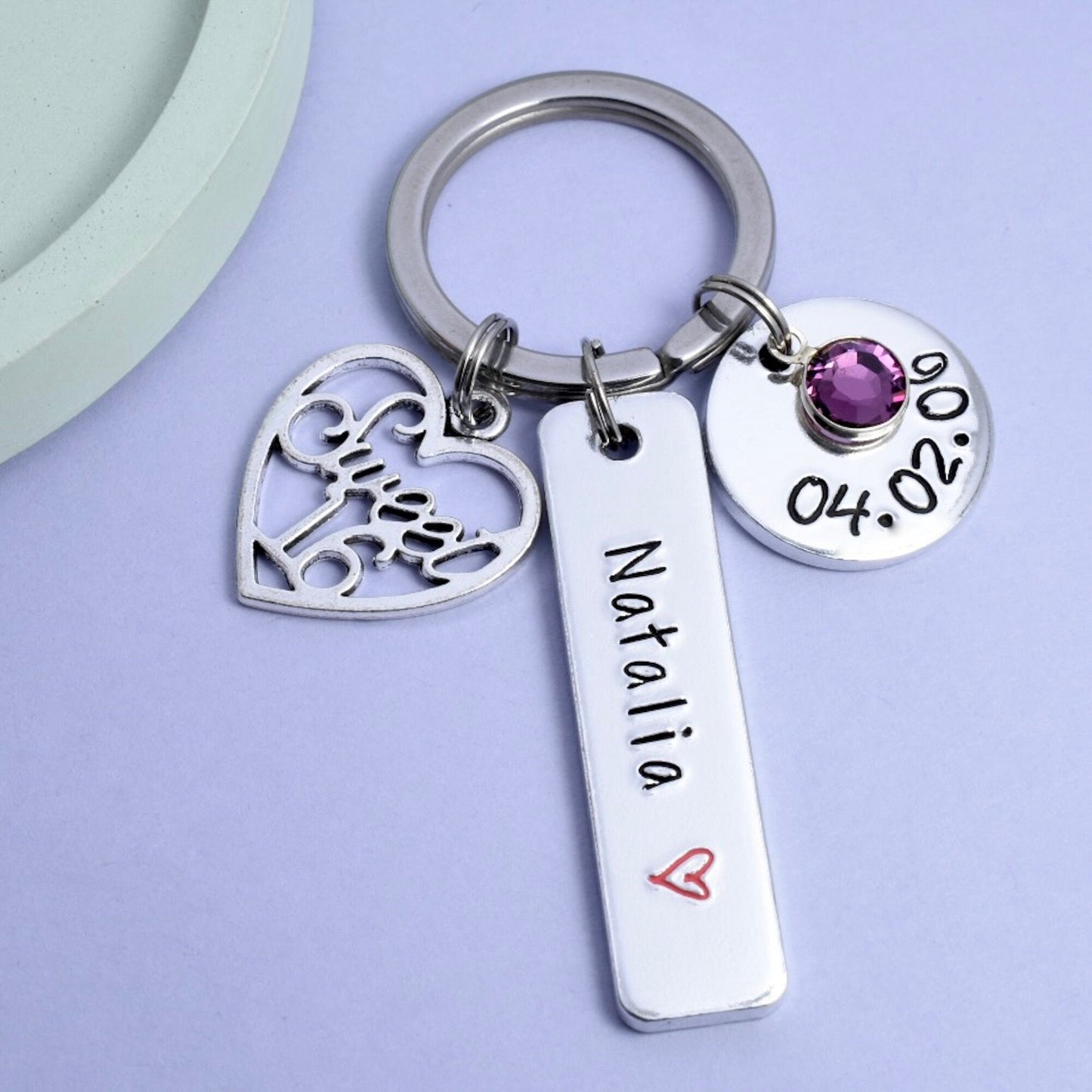 Sweet 16th Gift • Personalised Birthday Keyring • Optional Sweet 16 Charm • Birthday Present • Sweet 16 Keychain • Sixteenth Birthday Gift