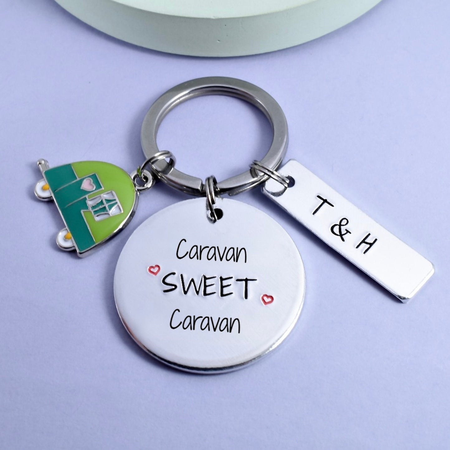 Caravan Sweet Caravan Keyring • Personalised Caravan Keychain • Gift For Camping Enthusiast • Campervan Keys • Caravaner Gift • Motorhome