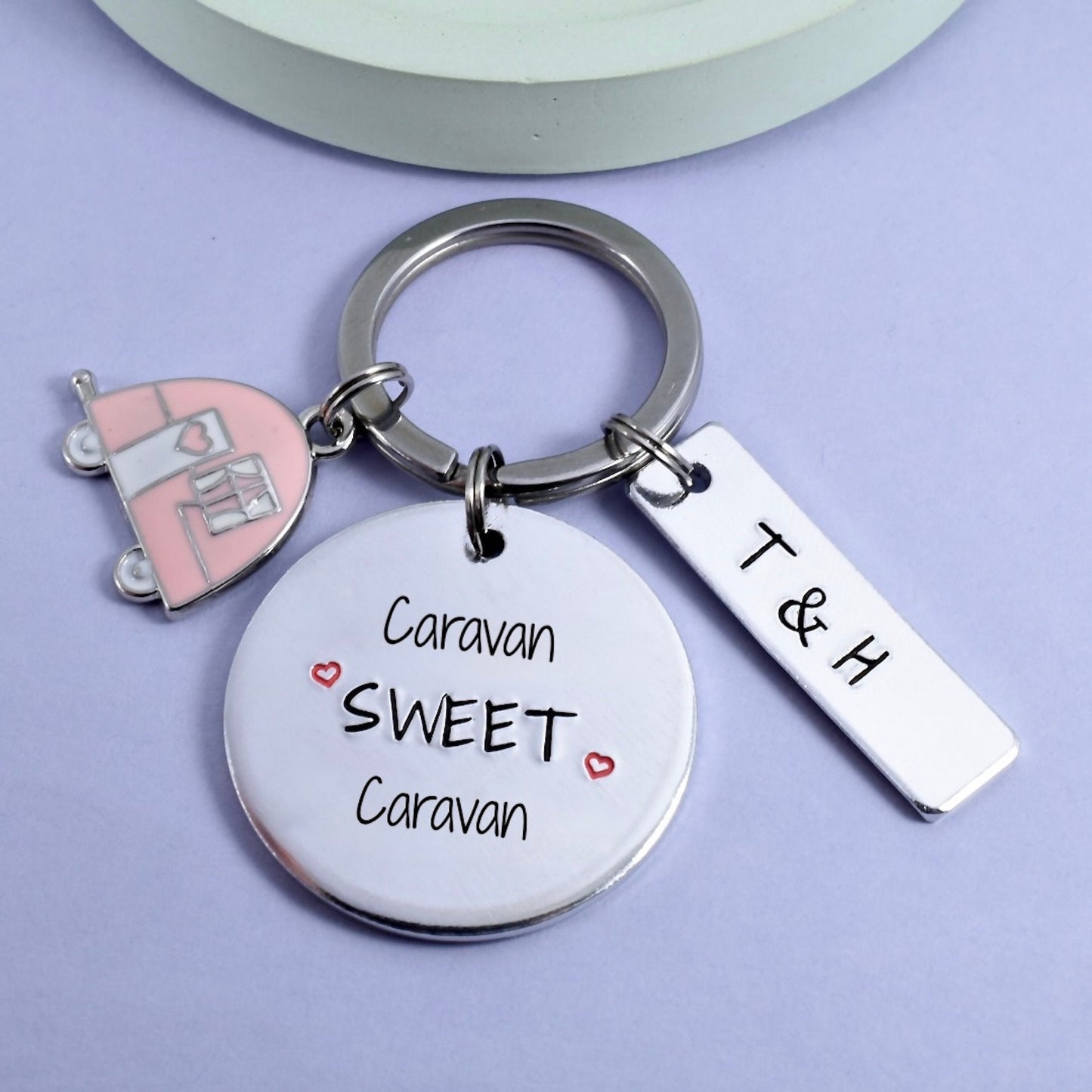 Caravan Sweet Caravan Keyring • Personalised Caravan Keychain • Gift For Camping Enthusiast • Campervan Keys • Caravaner Gift • Motorhome