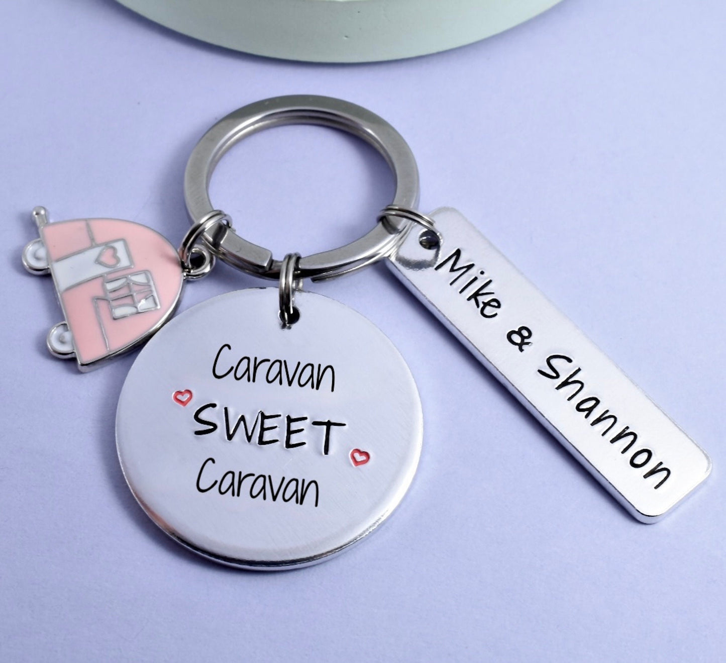 Caravan Sweet Caravan Keyring • Personalised Caravan Keychain • Gift For Camping Enthusiast • Campervan Keys • Caravaner Gift • Motorhome