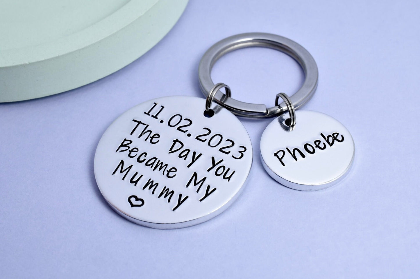 The Day You Became My Daddy Keyring • Personalised With Child's Name • New Parent Gift • The Day You Became My Mummy • Father's Day Gift