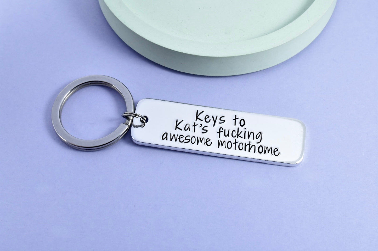 Gift For Driver • Personalised Keyring With 'Keys to *name's fucking awesome van/motorbike/car/tractor etc' • Van Keys • Car Key Ring