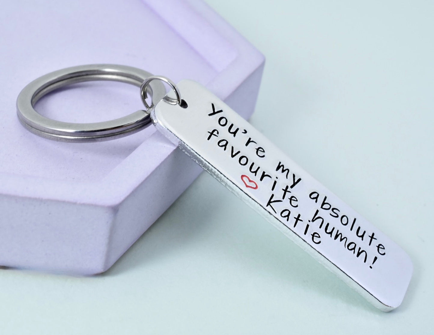 You're My Absolute Favourite Human Keyring • Best Friend Key Ring • Cute BFF Gift • Bestie Keychain • Personalised Friend Gift