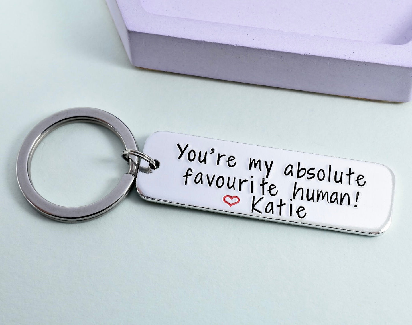 You're My Absolute Favourite Human Keyring • Best Friend Key Ring • Cute BFF Gift • Bestie Keychain • Personalised Friend Gift